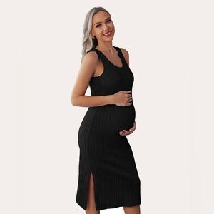 Rib Knit Maternity Dress